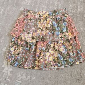 Floral Layered Skirt for Kids